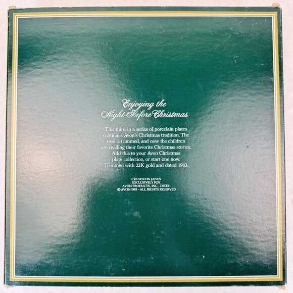 Avon Christmas Memories Plate 1983 Enjoying the Night Before Christmas Third 9" - Picture 9 of 10